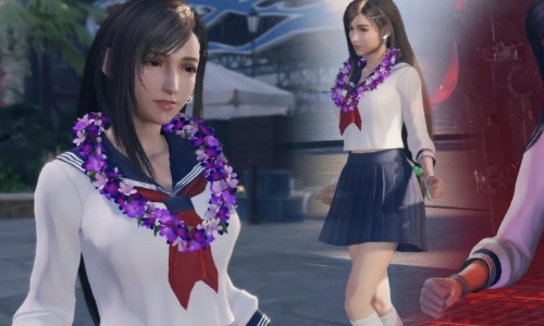 《最终幻想7：重生》新服装Mod 蒂法穿高中校服清纯