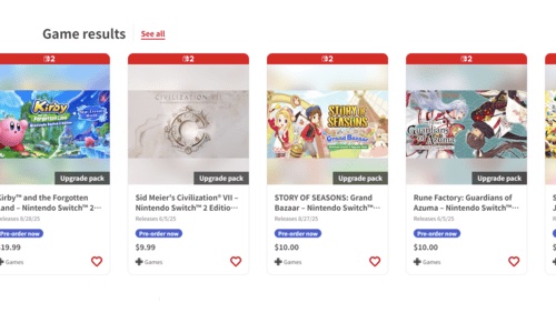 Switch 2游戏升级包价格各异，最高收费20美元引热议