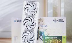 影驰RTX 5090D星曜LUNA OC图赏：磁吸上盖设计，DIY清理更方便！